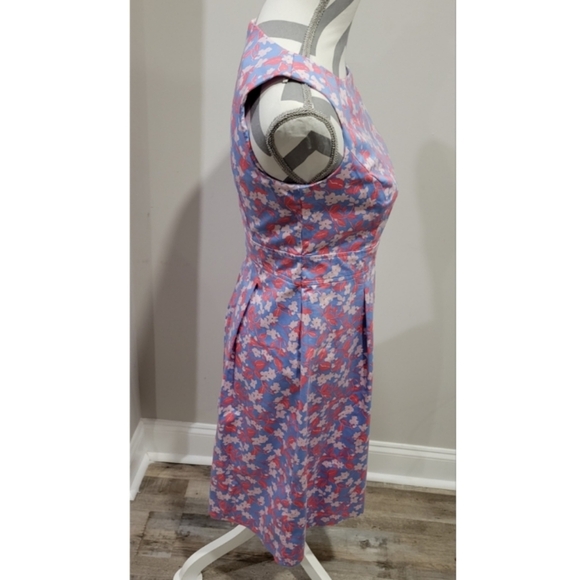 Brooks Brothers Floral A-Line Dress SZ 2 - Picture 4 of 6